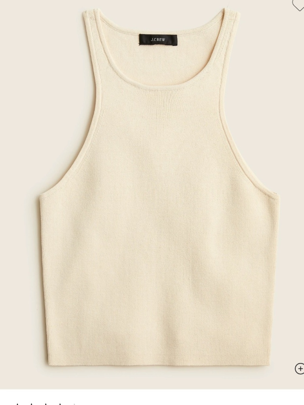 J Crew Women’s SZ Large Supersculpt Racerback Sweater TankTop Palest Peach NWT